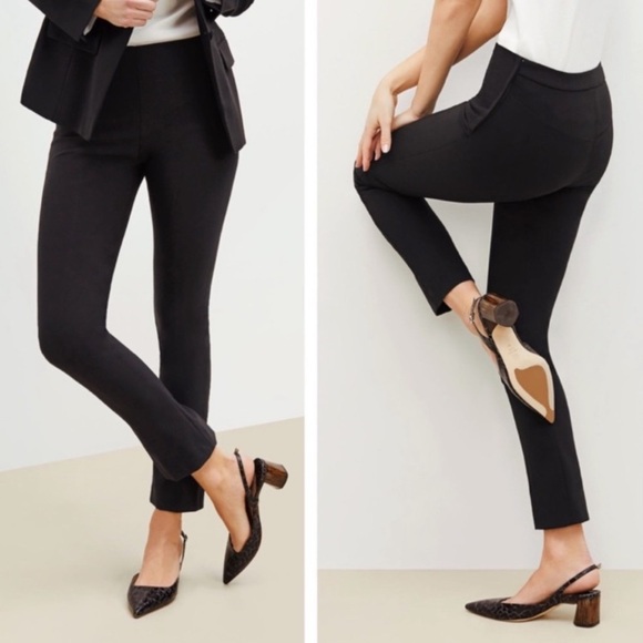 M.M. Lafleur The Foster Pant - Power Stretch Trouser Pants Black Size 12 - Picture 2 of 9